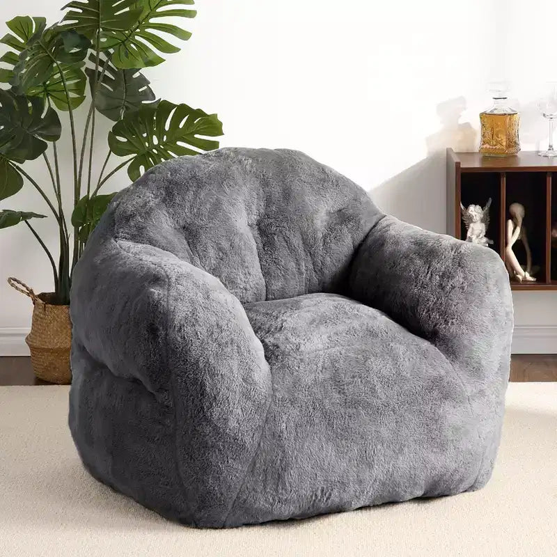Bean Bag Chair, Pre-Filled, Ultra Soft Foam Lounge Chair, Round Floor Sofa for Bedroom, Playroom, Living Room