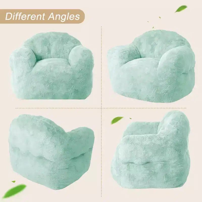 Bean Bag Chair, Pre-Filled, Ultra Soft Foam Lounge Chair, Round Floor Sofa for Bedroom, Playroom, Living Room