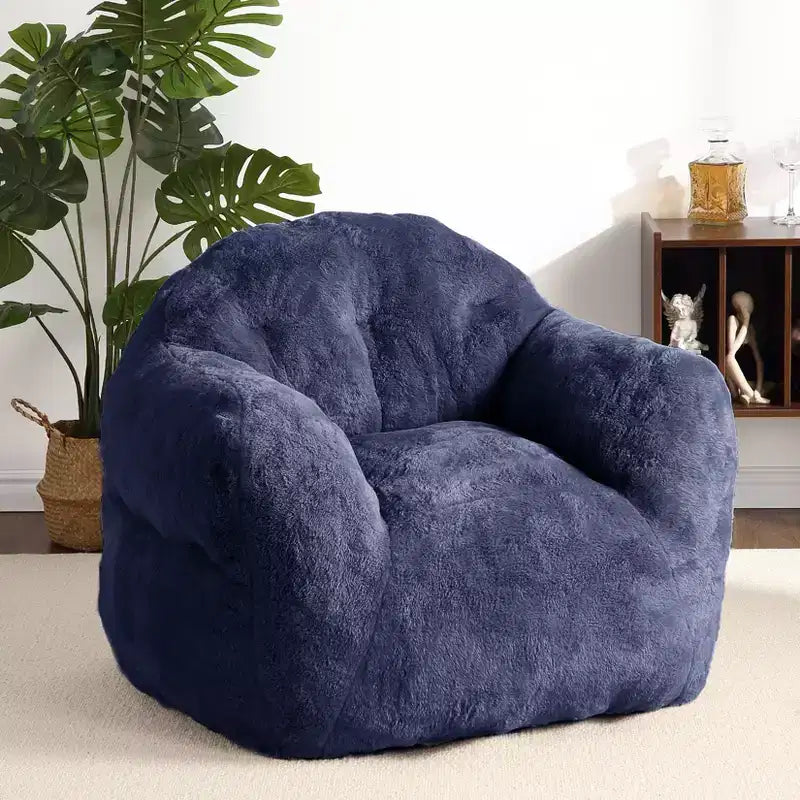 Bean Bag Chair, Pre-Filled, Ultra Soft Foam Lounge Chair, Round Floor Sofa for Bedroom, Playroom, Living Room