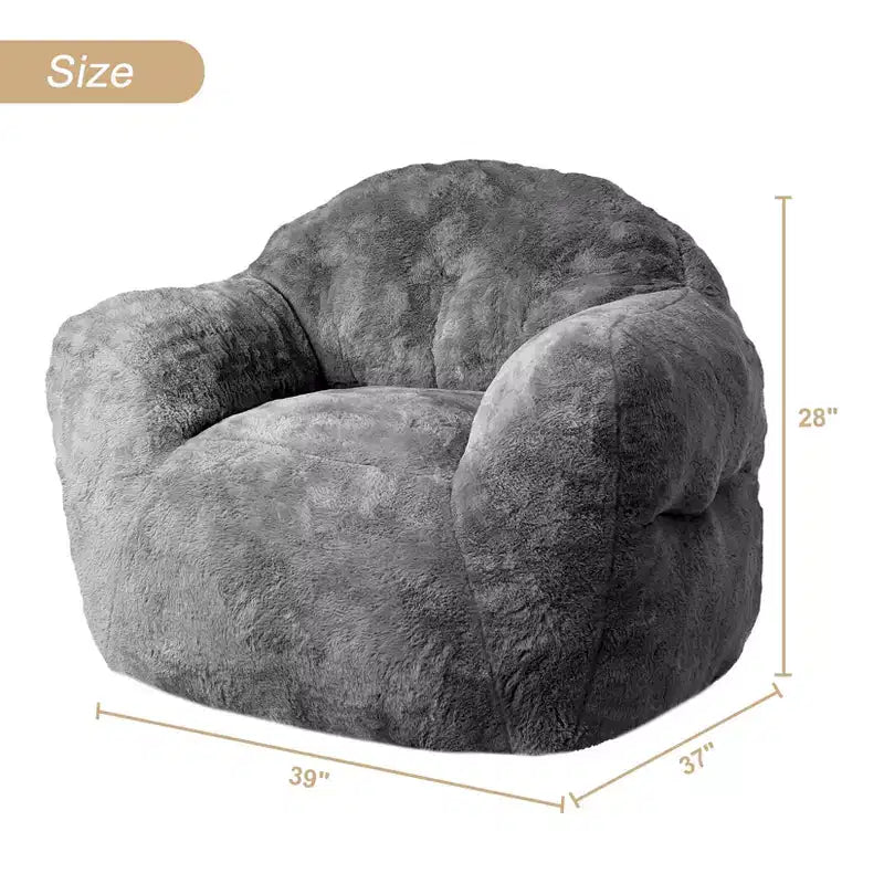 Bean Bag Chair, Pre-Filled, Ultra Soft Foam Lounge Chair, Round Floor Sofa for Bedroom, Playroom, Living Room
