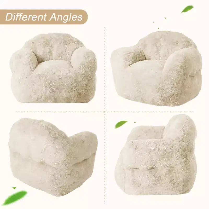 Bean Bag Chair, Pre-Filled, Ultra Soft Foam Lounge Chair, Round Floor Sofa for Bedroom, Playroom, Living Room