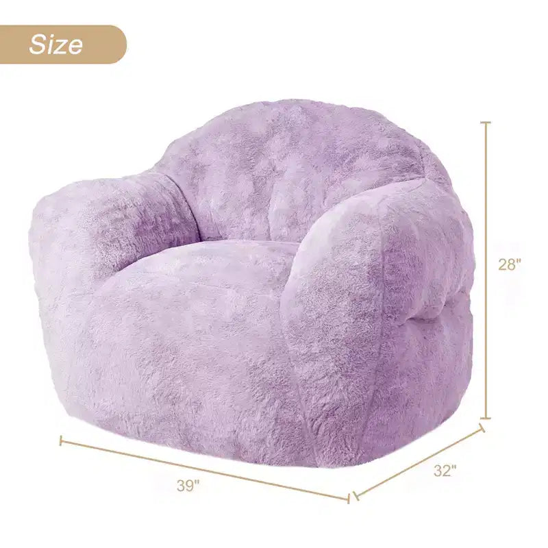 Bean Bag Chair, Pre-Filled, Ultra Soft Foam Lounge Chair, Round Floor Sofa for Bedroom, Playroom, Living Room