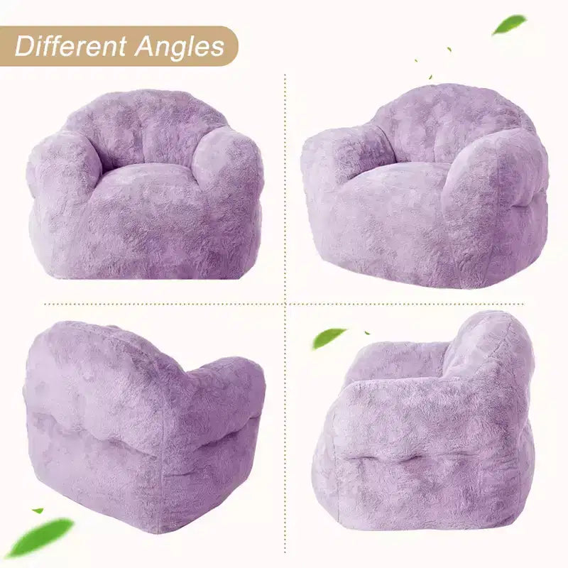 Bean Bag Chair, Pre-Filled, Ultra Soft Foam Lounge Chair, Round Floor Sofa for Bedroom, Playroom, Living Room
