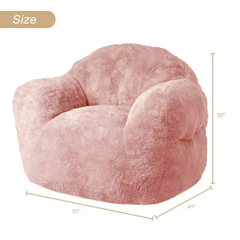 Bean Bag Chair, Pre-Filled, Ultra Soft Foam Lounge Chair, Round Floor Sofa for Bedroom, Playroom, Living Room