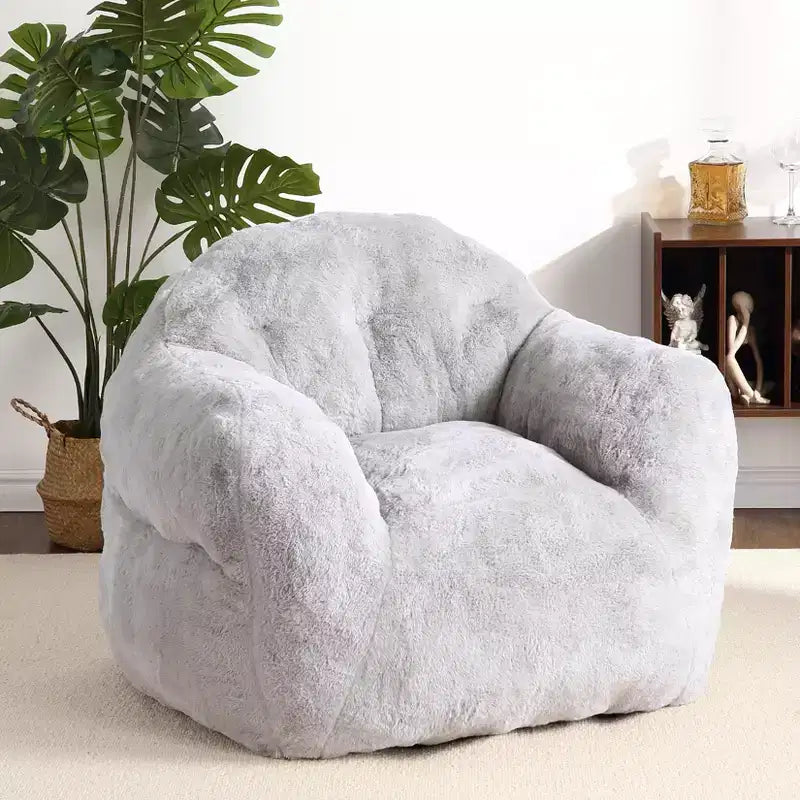 Bean Bag Chair, Pre-Filled, Ultra Soft Foam Lounge Chair, Round Floor Sofa for Bedroom, Playroom, Living Room