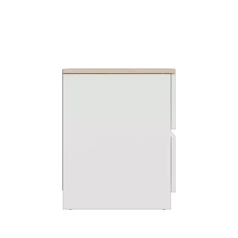Homez 15.74 in. Rectangle Wood End Table with 2 Drawers