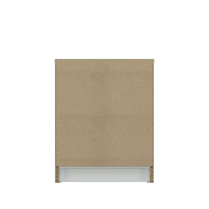 Homez 15.74 in. Rectangle Wood End Table with 2 Drawers