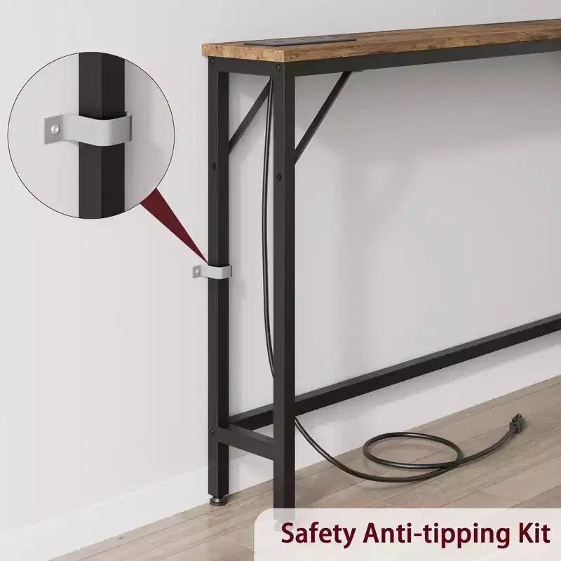 GustoWave 39.4 Narrow Entryway Table, Narrow Behind Couch Table, Slim Console Table for Small Spaces, Living Room