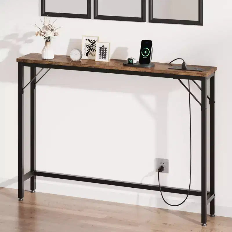 GustoWave 39.4 Narrow Entryway Table, Narrow Behind Couch Table, Slim Console Table for Small Spaces, Living Room