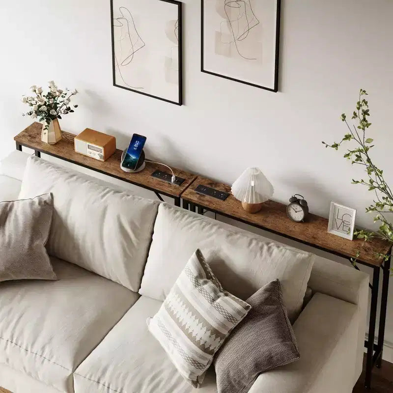 GustoWave 39.4 Narrow Entryway Table, Narrow Behind Couch Table, Slim Console Table for Small Spaces, Living Room