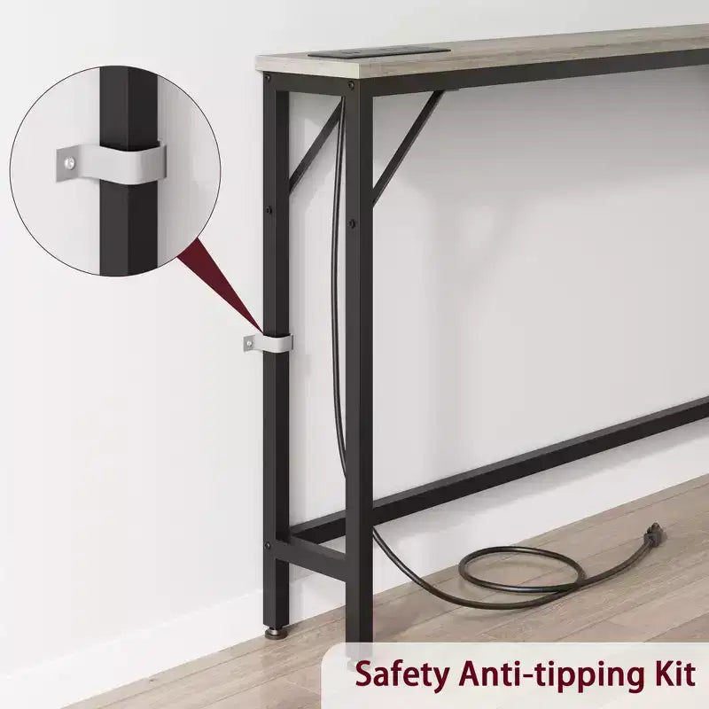 GustoWave 39.4 Narrow Entryway Table, Narrow Behind Couch Table, Slim Console Table for Small Spaces, Living Room