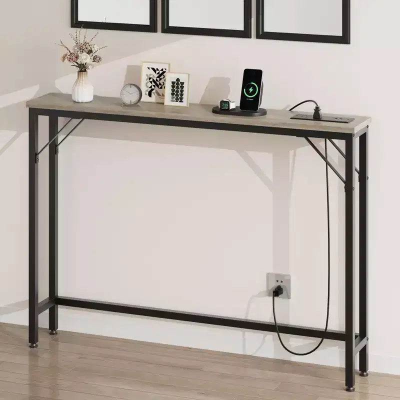 GustoWave 39.4 Narrow Entryway Table, Narrow Behind Couch Table, Slim Console Table for Small Spaces, Living Room