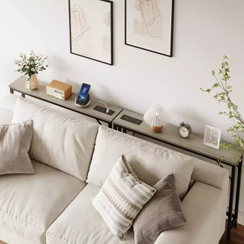 GustoWave 39.4 Narrow Entryway Table, Narrow Behind Couch Table, Slim Console Table for Small Spaces, Living Room