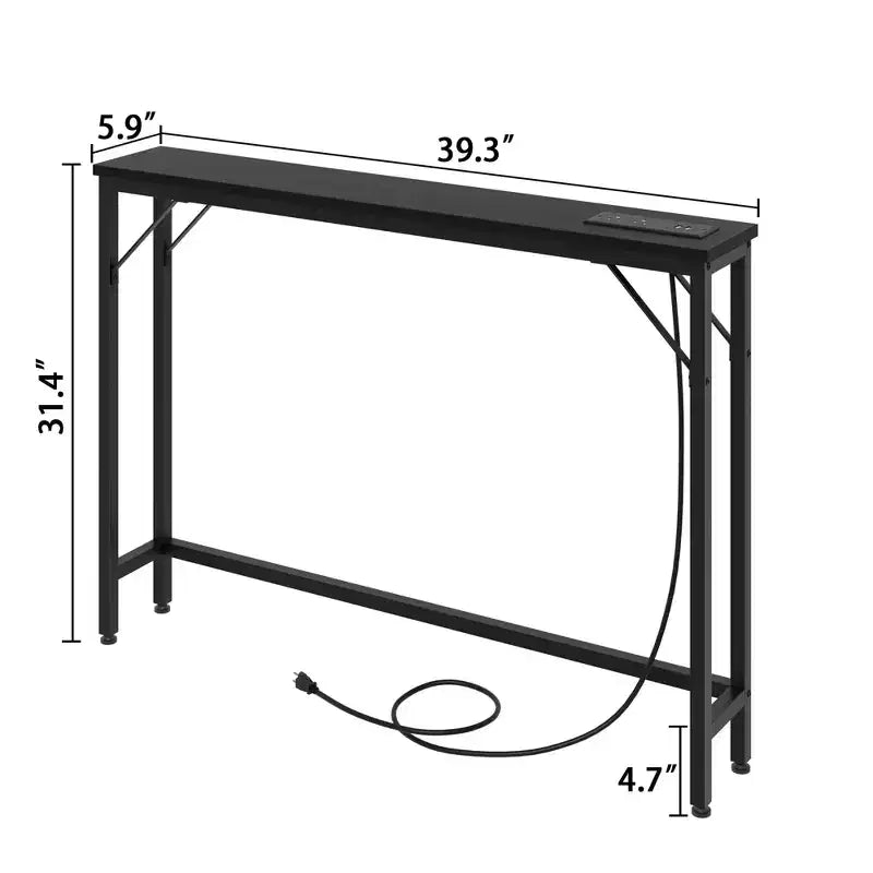 GustoWave 39.4 Narrow Entryway Table, Narrow Behind Couch Table, Slim Console Table for Small Spaces, Living Room