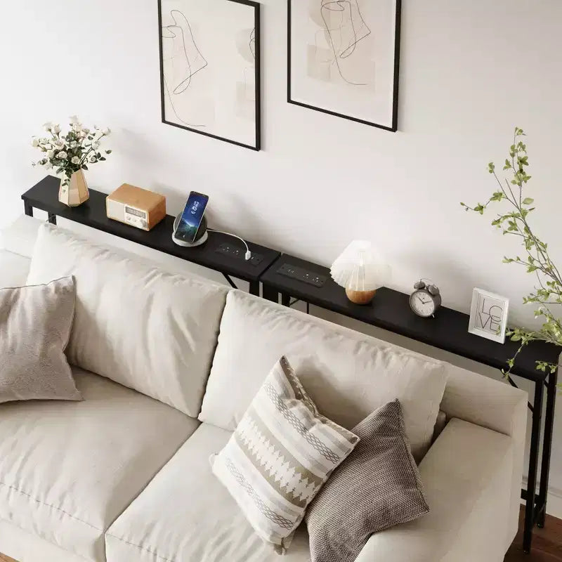 GustoWave 39.4 Narrow Entryway Table, Narrow Behind Couch Table, Slim Console Table for Small Spaces, Living Room