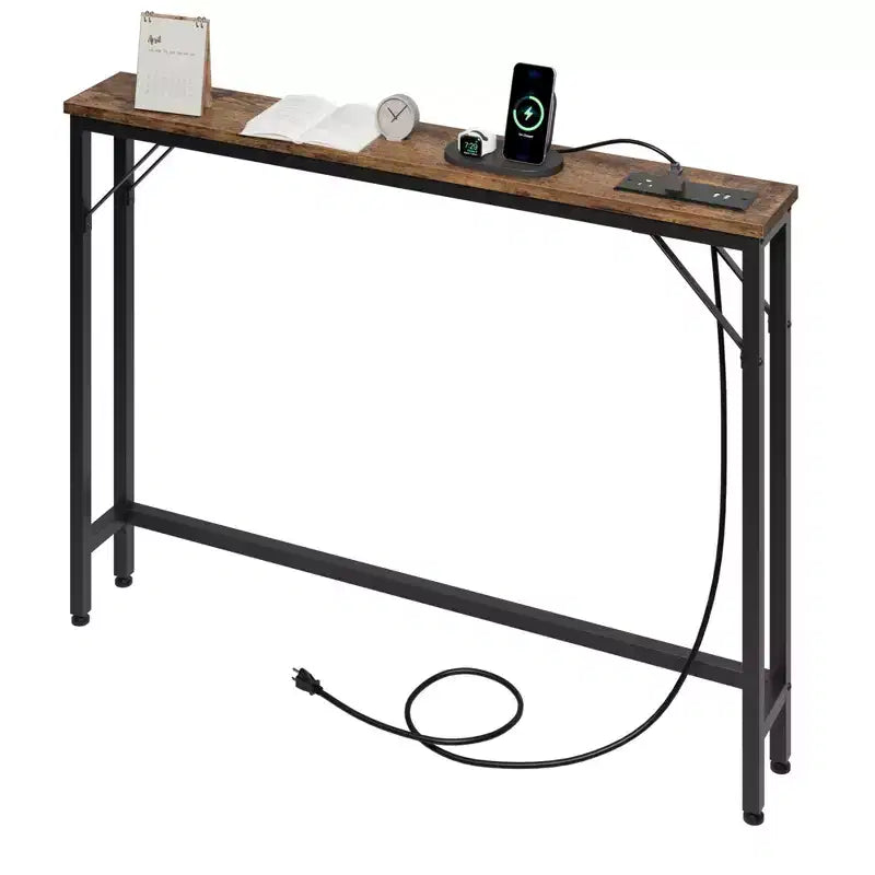 GustoWave 39.4 Narrow Entryway Table, Narrow Behind Couch Table, Slim Console Table for Small Spaces, Living Room