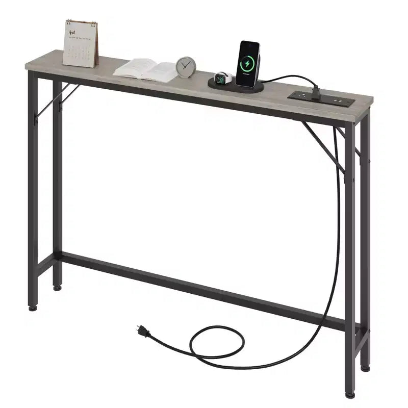 GustoWave 39.4 Narrow Entryway Table, Narrow Behind Couch Table, Slim Console Table for Small Spaces, Living Room