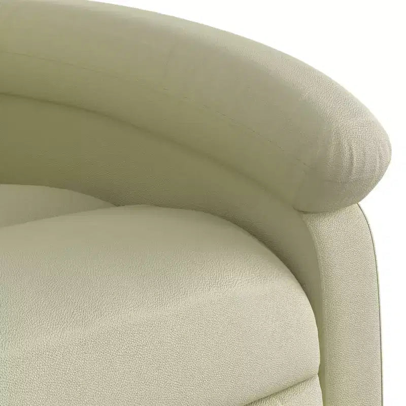 vidaXL Massage Recliner Chair Cream Genuine leather Standard