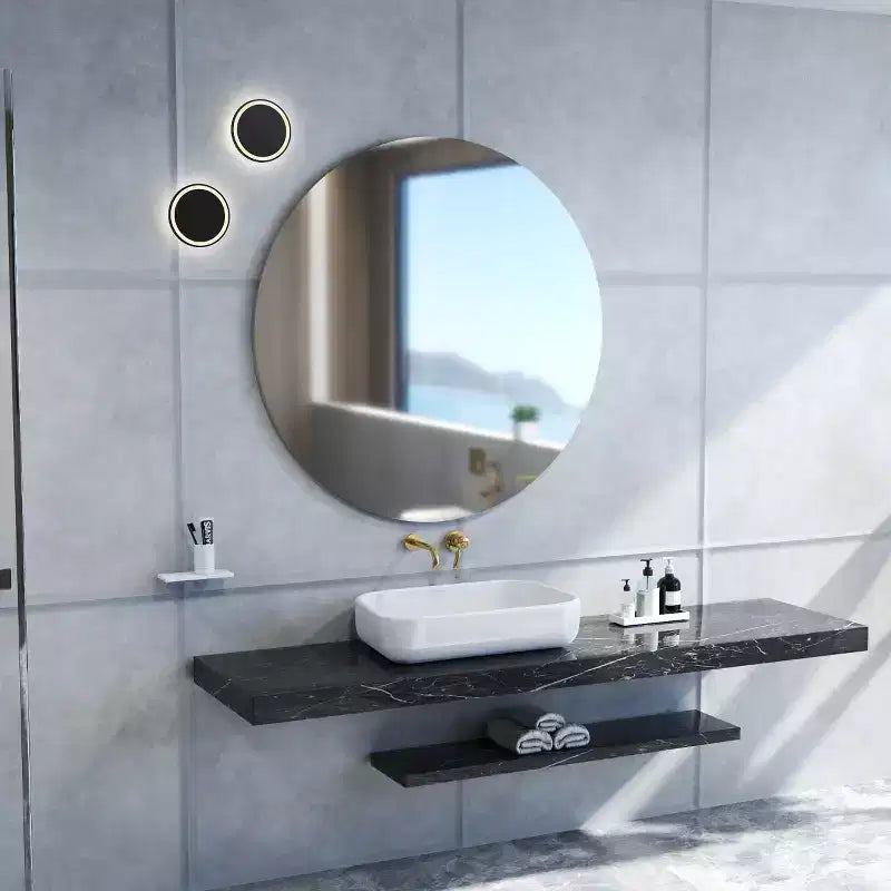 28 Round Bathroom Vanity Mirror, Decorative Wall Mirror for Bedroom, Entryway, or Home Vanity-Panipeachy