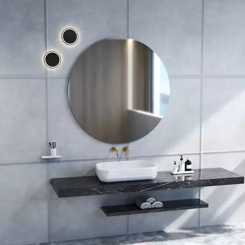 28 Round Bathroom Vanity Mirror, Decorative Wall Mirror for Bedroom, Entryway, or Home Vanity-Panipeachy