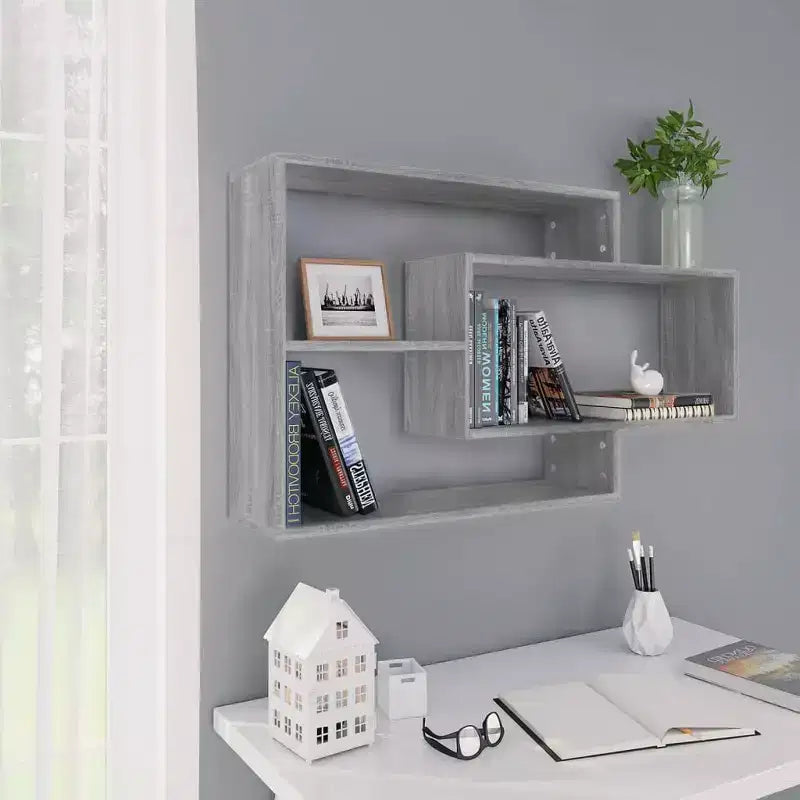 vidaXL Wall Shelf Sonoma Oak Engineered wood 40.9 x 7.9 x 23.0 in