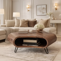 Table basse hexagonale incurvée fabriquée à la main
