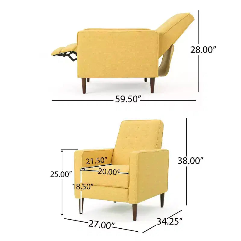 Set of 2 Mervynn Mid-Century Recliner - Christopher Knight Home