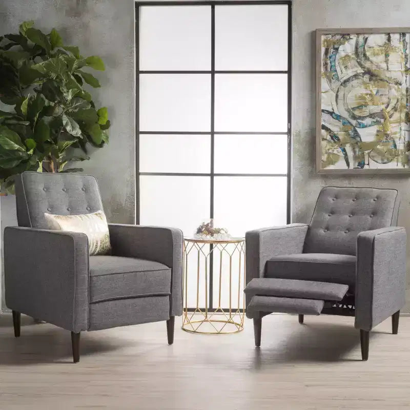 Set of 2 Mervynn Mid-Century Recliner - Christopher Knight Home