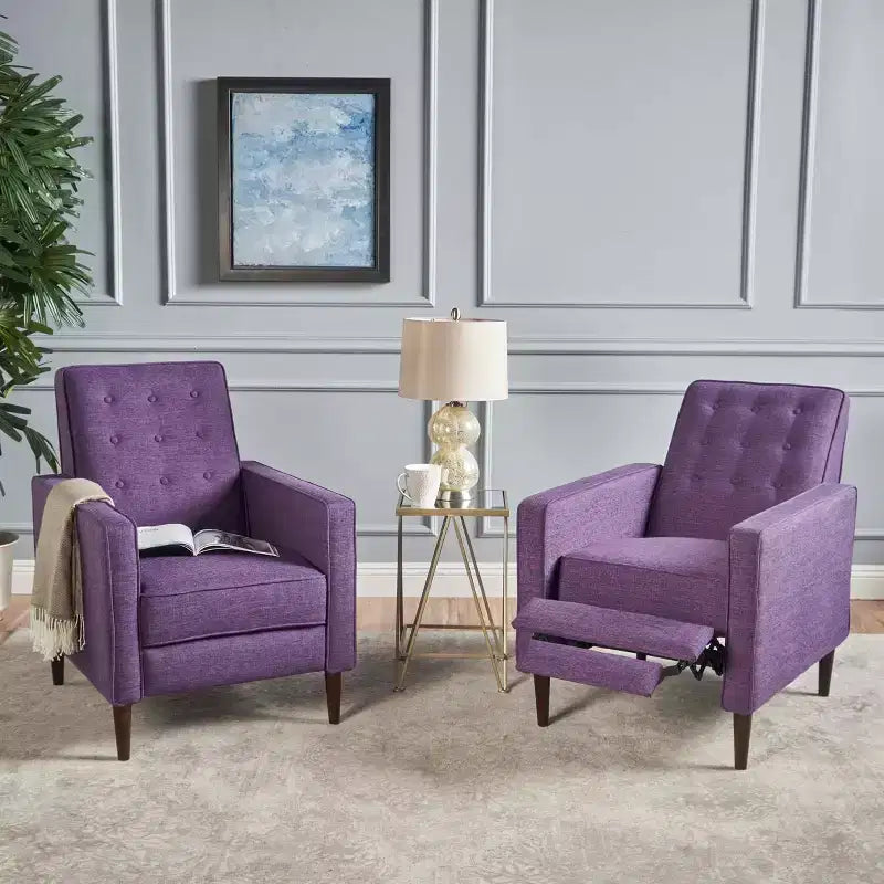 Set of 2 Mervynn Mid-Century Recliner - Christopher Knight Home