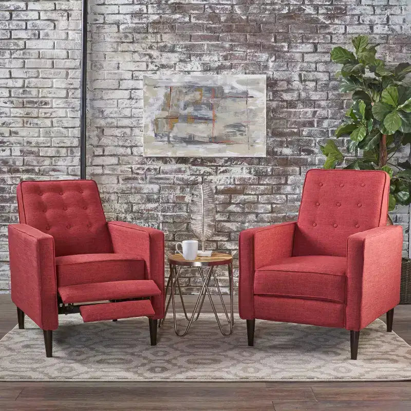 Set of 2 Mervynn Mid-Century Recliner - Christopher Knight Home