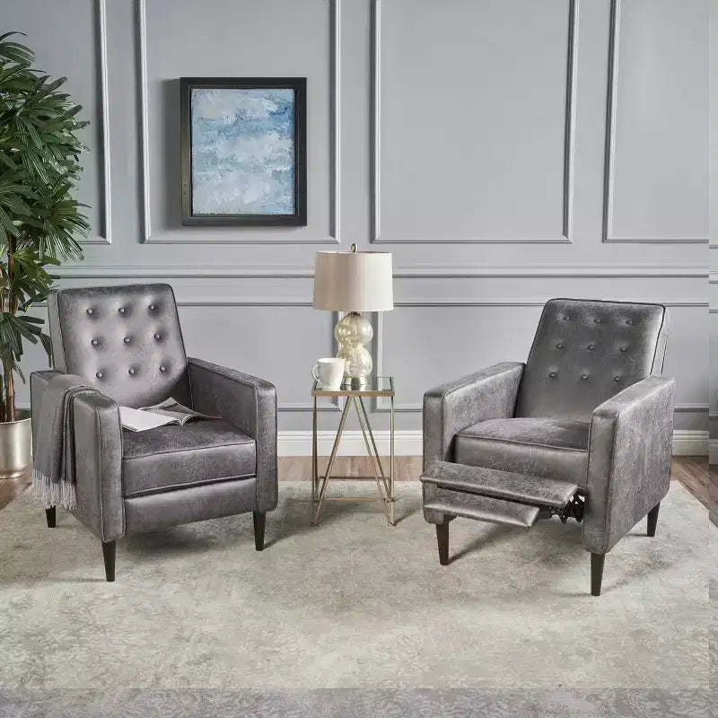 Set of 2 Mervynn Mid-Century Recliner - Christopher Knight Home