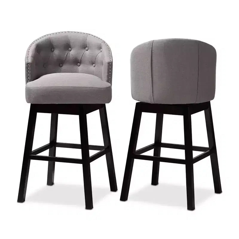 Set of 2 Theron Swivel Barstools - Baxton Studio