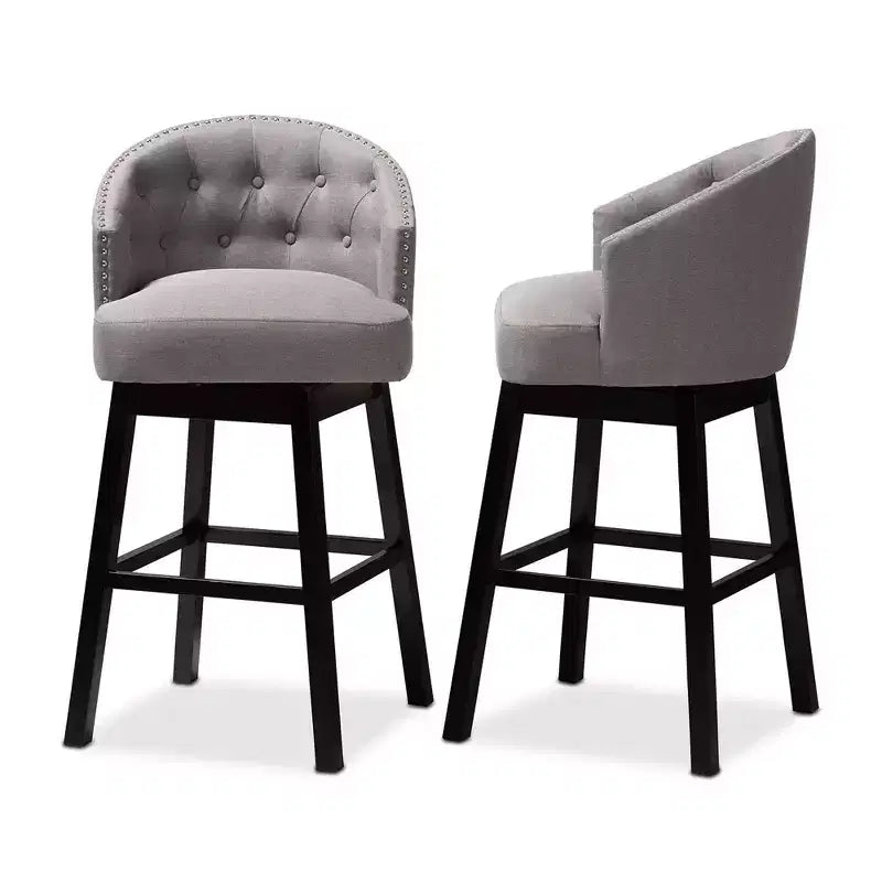 Set of 2 Theron Swivel Barstools - Baxton Studio