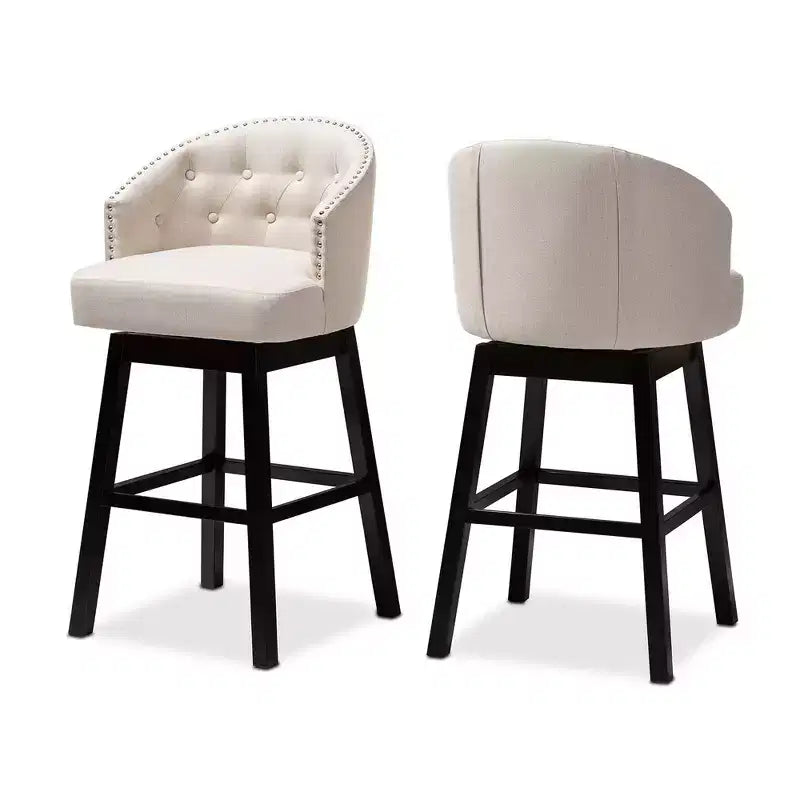 Set of 2 Theron Swivel Barstools - Baxton Studio
