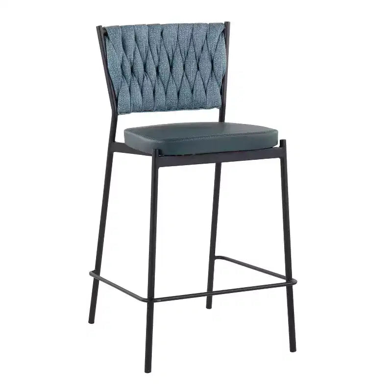 Set of 2 Tania Faux Leather/Polyester Counter Height Barstools - LumiSource