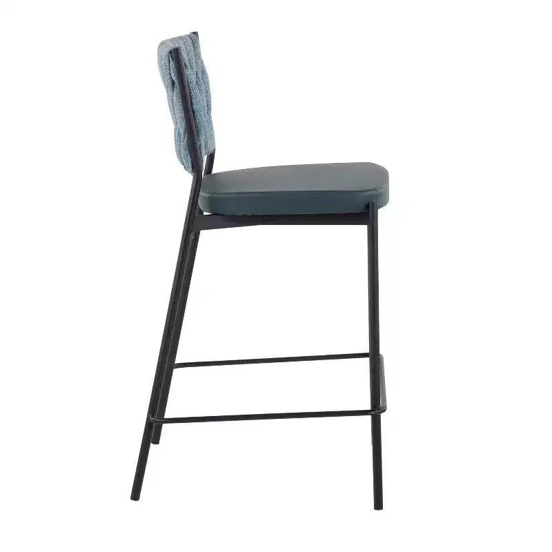 Set of 2 Tania Faux Leather/Polyester Counter Height Barstools - LumiSource