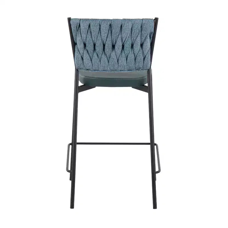 Set of 2 Tania Faux Leather/Polyester Counter Height Barstools - LumiSource
