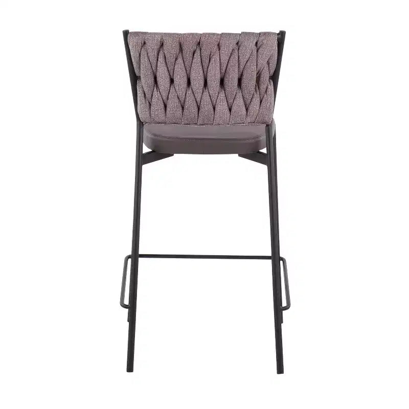 Set of 2 Tania Faux Leather/Polyester Counter Height Barstools - LumiSource